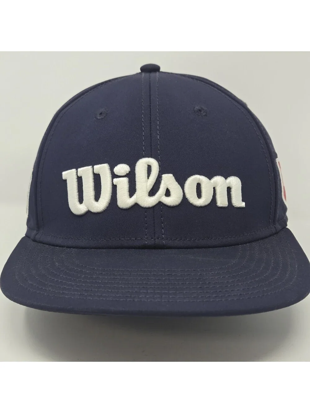 Wilson Staff Golf Hat Cap Navy Blue Adjustable Hook & Loop Performance